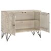 Eileen 2-door Wood Storage Accent Cabinet White Washed