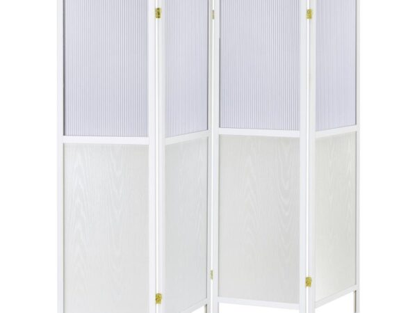 Mattison 4-Panel Room Divider Folding Shoji Screen White