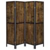 Deepika 4-Panel Room Divider Folding Screen Rustic Nutmeg