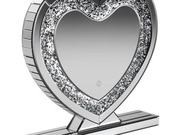 Euston Heart Shaped Vanity Mirror Silver