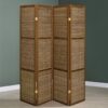 Browning 4-panel Bamboo Room Divider Folding Screen Walnut