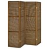 Browning 4-panel Bamboo Room Divider Folding Screen Walnut