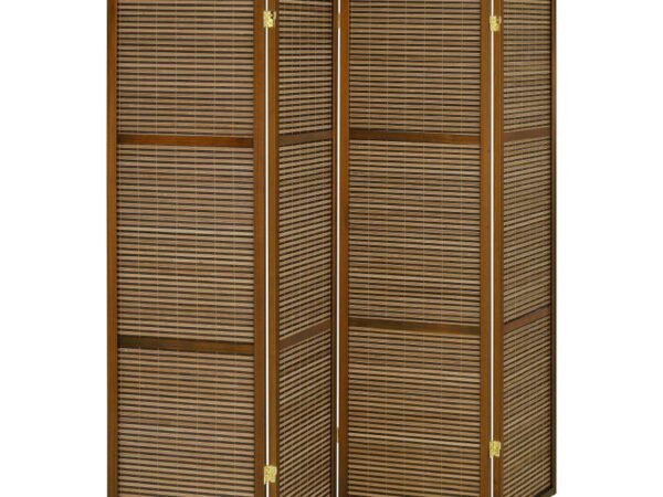 Browning 4-panel Bamboo Room Divider Folding Screen Walnut