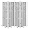 Browning 4-panel Bamboo Room Divider Folding Screen Walnut
