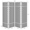 Pearce 4-panel Bamboo Room Divider Folding Screen Natural