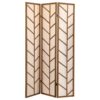 Mila 3-Panel Room Divider Folding Shoji Screen Walnut