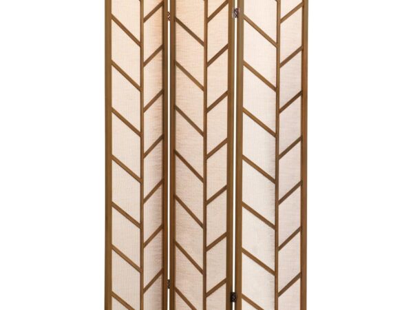 Mila 3-Panel Room Divider Folding Shoji Screen Walnut