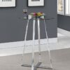 Zanella Round 30-inch Glass Top Bistro Bar Table Chrome