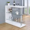 Prescott Rectangular Home Bar Table White High Gloss
