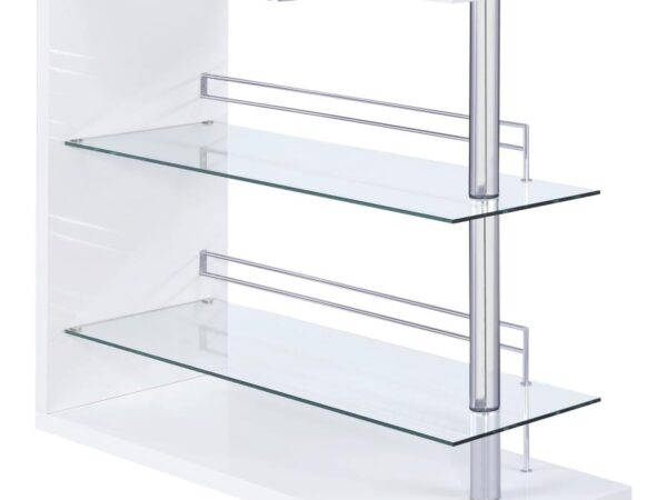 Prescott Rectangular Home Bar Table White High Gloss
