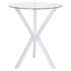 Denali Round 35-inch Glass Top Bistro Bar Table Chrome
