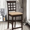 Gabriel Lattice Back Counter Chair Cappuccino (Set of 2)