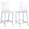Juelia Clear Acrylic Counter Chair Chrome (Set of 2)