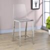 Juelia Clear Acrylic Counter Chair Chrome (Set of 2)