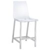 Juelia Clear Acrylic Counter Chair Chrome (Set of 2)