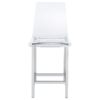 Juelia Clear Acrylic Counter Chair Chrome (Set of 2)