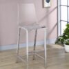 Juelia Clear Acrylic Bar Chair Chrome (Set of 2)