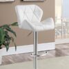 Berrington Upholstered Adjustable Bar Stool White (Set of 2)