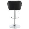 Berrington Upholstered Adjustable Bar Stool Black (Set of 2)