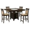 Gabriel 5-piece Square Counter Height Dining Set Cappuccino