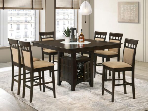 Gabriel 7-piece Square Counter Height Dining Set Cappuccino