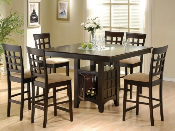 Gabriel 7-piece Square Counter Height Dining Set Cappuccino