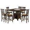 Gabriel 7-piece Square Counter Height Dining Set Cappuccino