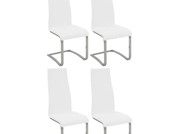 Montclair Upholstered Dining Side Chair White (Set of 4)