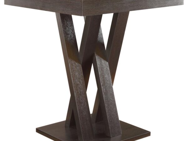 Freda Square 36-inch Pub Height Bistro Bar Table Cappuccino