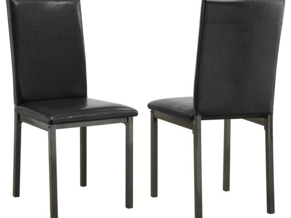Garza Upholstered Dining Side Chair Black (Set of 2)