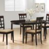Gabriel 5-piece Extension Leaf Dining Table Set Cappuccino