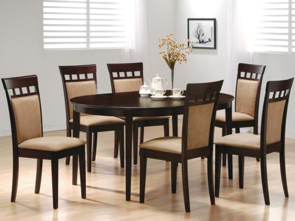 Gabriel 7-piece Extension Leaf Dining Table Set Cappuccino