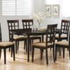Gabriel 7-piece Extension Leaf Dining Table Set Cappuccino