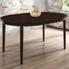 Gabriel Oval 60-inch Extension Leaf Dining Table Cappuccino