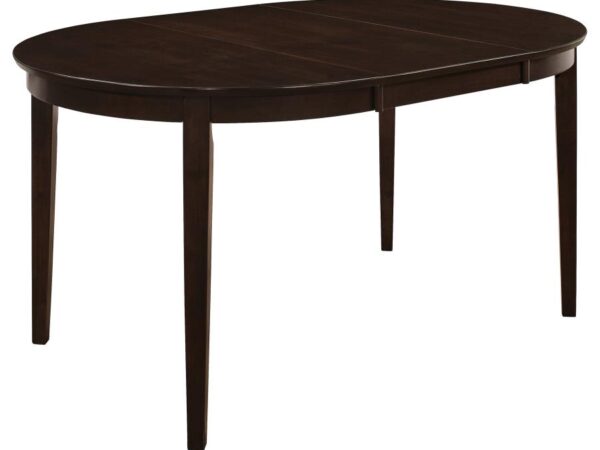 Gabriel Oval 60-inch Extension Leaf Dining Table Cappuccino