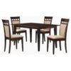 Gabriel 5-piece Rectangular 59-inch Dining Set Cappuccino