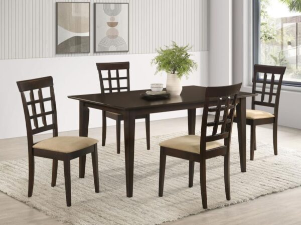 Gabriel 5-piece Rectangular 59-inch Dining Set Cappuccino