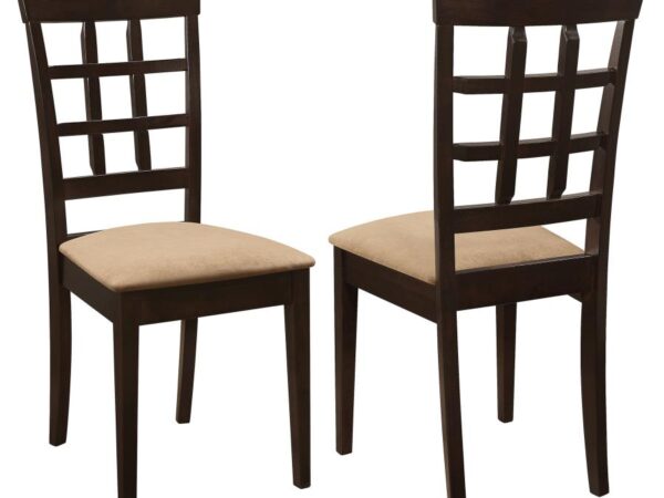 Gabriel Lattice Back Dining Side Chair Cappuccino (Set of 2)