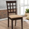 Gabriel Lattice Back Dining Side Chair Cappuccino (Set of 2)