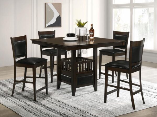 Jaden 5-piece Square Counter Height Dining Set Espresso