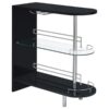 Adolfo Rectangular 2-tier Home Bar Table Black High Gloss