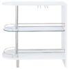 Adolfo Rectangular 2-tier Home Bar Table White High Gloss