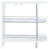 Adolfo Rectangular 2-tier Home Bar Table White High Gloss