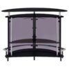 Amarillo Freestanding Glass Top Home Bar Wine Cabinet Black
