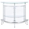 Amarillo Freestanding Glass Top Home Bar Wine Cabinet White