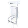 Amarillo Freestanding Glass Top Home Bar Wine Cabinet White