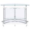 Amarillo Freestanding Glass Top Home Bar Wine Cabinet White
