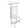Amarillo Freestanding Glass Top Home Bar Wine Cabinet White