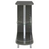 Adolfo Rectangular 2-tier Home Bar Table Grey High Gloss
