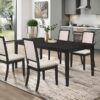 Louise 5-piece Rectangular Extension Leaf Dining Set Black